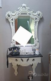 mensola marmo con specchio 