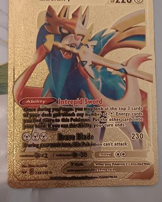 Carta Pokemon Zacian V Gold - HP 220