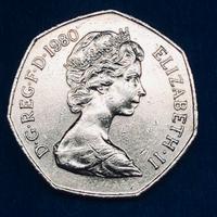 moneta da 50 New Pence del 1980