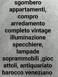 ritiro oggettistica mobili 