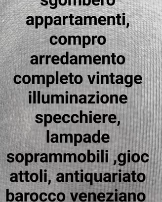 ritiro oggettistica mobili 