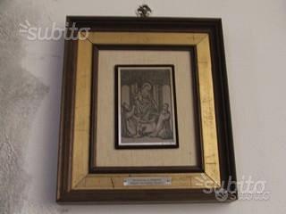 Quadro-Madonna di Pompei in argento