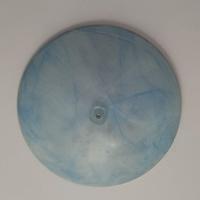 Lotto 5 plafoniere vintage vetro e legno