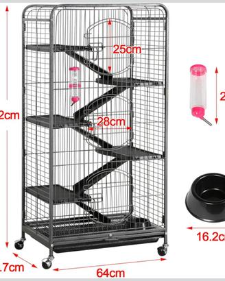 Gabbia H132 L65 P43 nera NUOVA