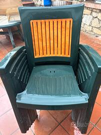 11 sedie  con tavolo