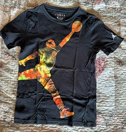 T shirt Jordan nera con stampa 12 anni