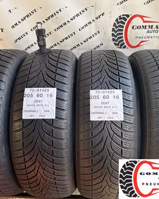 4 PNEUMATICI 205/60 R16 CEAT INVERNALI