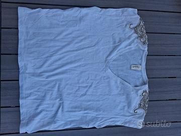 t-shirt con scollo a V 