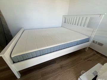 Letto matrimoniale IKEA bianco 160x200 con materas