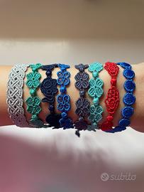 Set bracciali Cruciani in tessuto