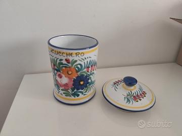 Barattolo porta zucchero in ceramica Ars Deruta