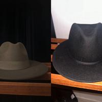 2 Cappelli Fedora (1 nuovo verde, 1 usato nero)