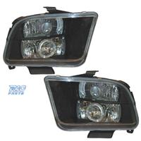 FARI PER FORD MUSTANG 05- OCCHI ANGEL LED NERO