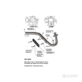 KIT COLLETTORI LEOVINCE BETA RR 125 4T 21-23