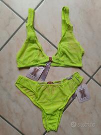 Set Reggiseno + Slip Savage x Fenty verde fluo