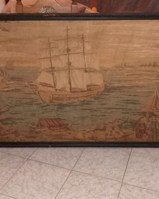 Quadro rettangolare con arazzo anni 60 