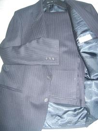 Abito da uomo gessato giacca + pantalone pura lana
