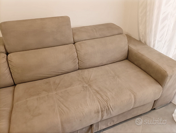 Divano letto a "Elle" con chaise longue