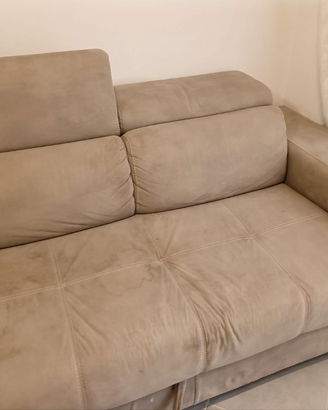 Divano letto a "Elle" con chaise longue