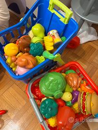 Accessori cucina gioco legno plastica feltro