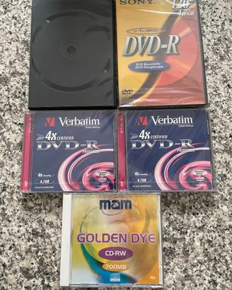 2 DVD Verbatim, 1 DVD Sony  e 1 CD Mam