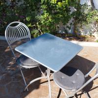 tavolino e sedie da giardino richiudibile 