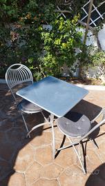 tavolino e sedie da giardino richiudibile 