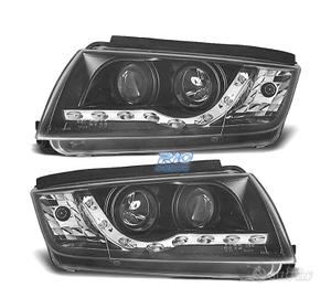 FARI SKODA FABIA 99-07 LUCE DIURNA LED FONDO NERO