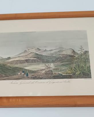 Quadro veduta storica di Girgenti ( Agrigento)