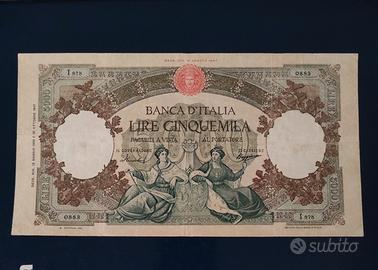 banconote italiane lire 5.000