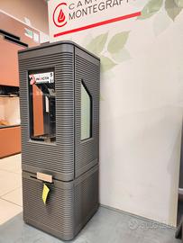 stufa a legna trifacciale|Caminetti Montegrappa