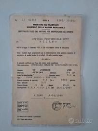 motore barca Johnson 8 cv