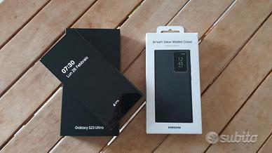 Samsung  S23 ultra con cover smart view wallet cas