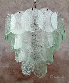 Lampadario in vetro di Murano stile Vistosi 