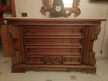 Soggiorno, angolo bar e camera da letto