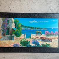 🖼️ Coppia di Quadri Paesaggio Mediterraneo