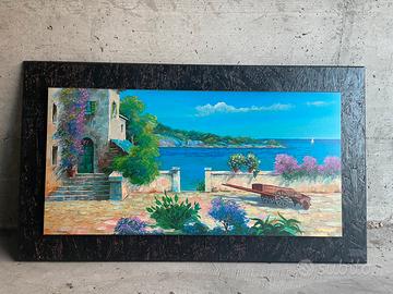 🖼️ Coppia di Quadri Paesaggio Mediterraneo