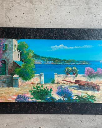 🖼️ Coppia di Quadri Paesaggio Mediterraneo