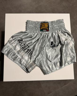 Pantaloncini Muay Thai Leone 1947 Silver - M