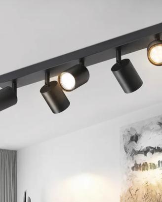 5 Faretti LED neri da soffitto GU10 -Leroy Merlin-