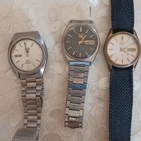 tre orologi Seiko anni 70/80