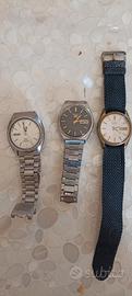 tre orologi Seiko anni 70/80