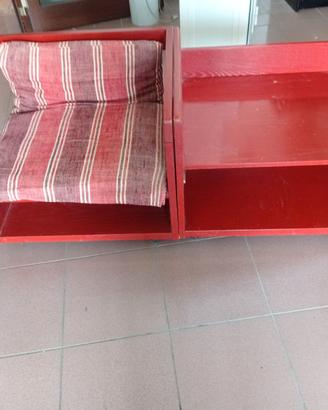 mobile da ingresso vintage  con rotelle 