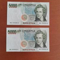 Banconote 5.000 lire  Bellini fior di conio