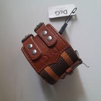 Braccialetto D&G maschile in cuoio