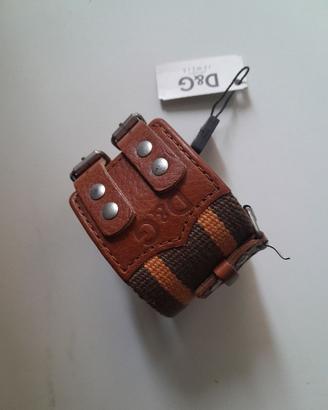 Braccialetto D&G maschile in cuoio