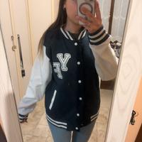 🧥 Giacca bomber college stile varsity - blu navy