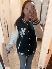 🧥 Giacca bomber college stile varsity - blu navy