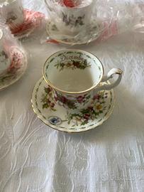Set 6 tazzine e Piattini Vintage  - Dicembre -
