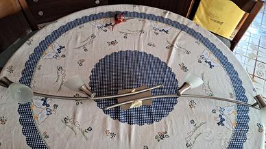 Faretto acciaio a 4 luci